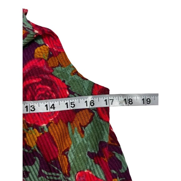 LulaRoe Joy Women's Pink Floral Sleeveless Cardigan - Picture 5 of 6